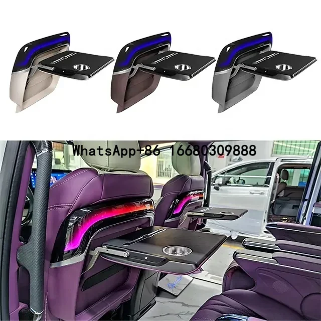 Adjustable Travel Tray Car Back Seat Backrest MPV Accessories Multi-Function Folding Table Seat Cushions & Pillow