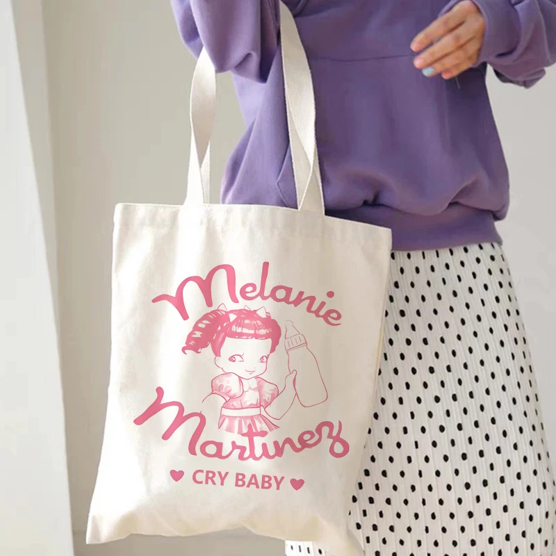 Gothic Hot Sale Melanie Martinez  Shopping Bag Eco Manga Tote Harajuku Shopper Bag Women Canvas Shoulder Bag