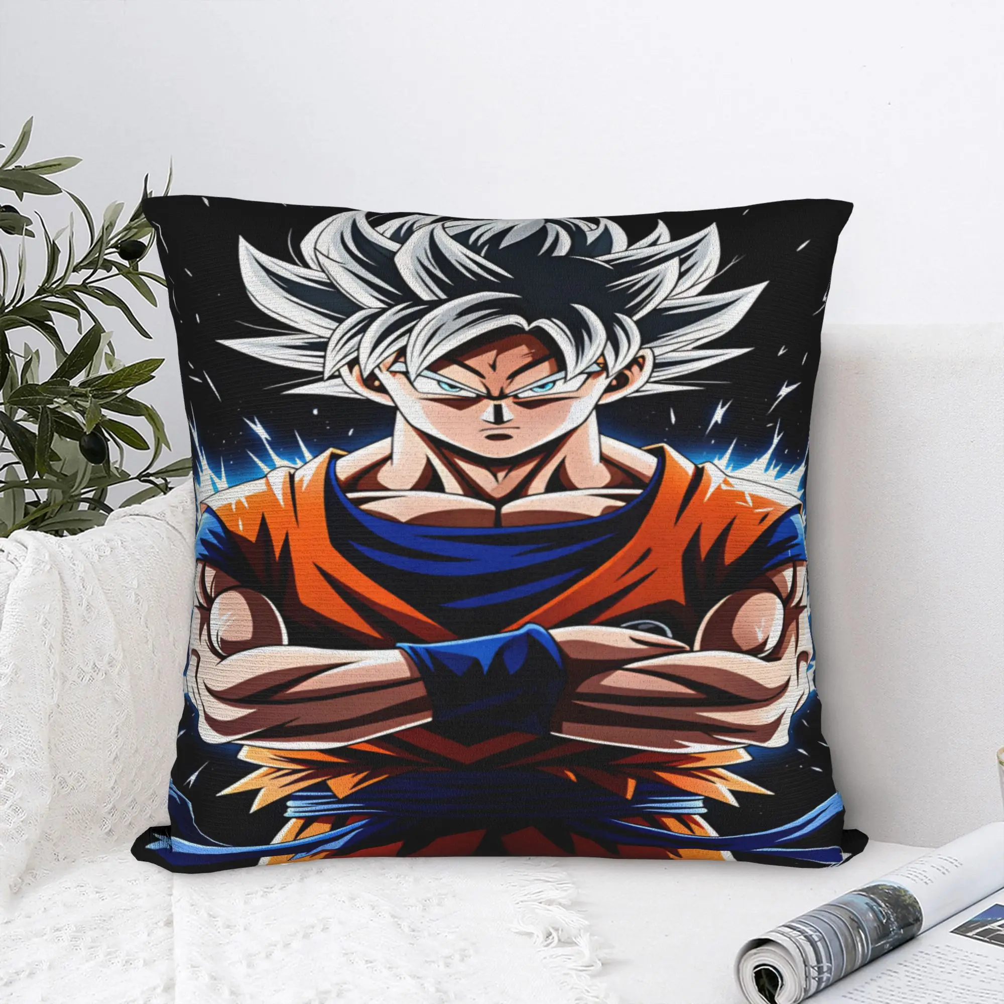 Son Goku Pillow Case Dragons Balls Fashion Pillow Cover Square Pillowcases For Sofa Bedroom Home Decor