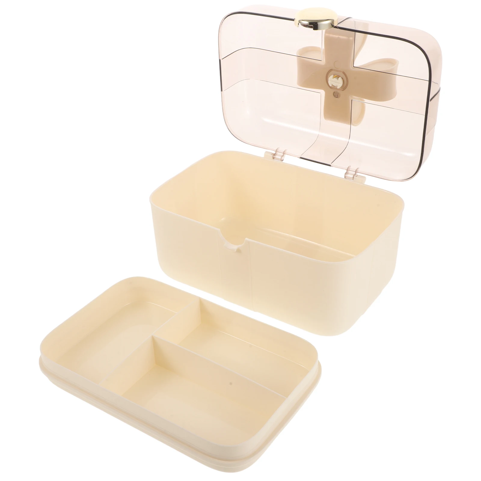 

Hair Accessories Box Large Capacity Plastic Case for Child Bow Beige Storage Case For Storage Portable Desktop
