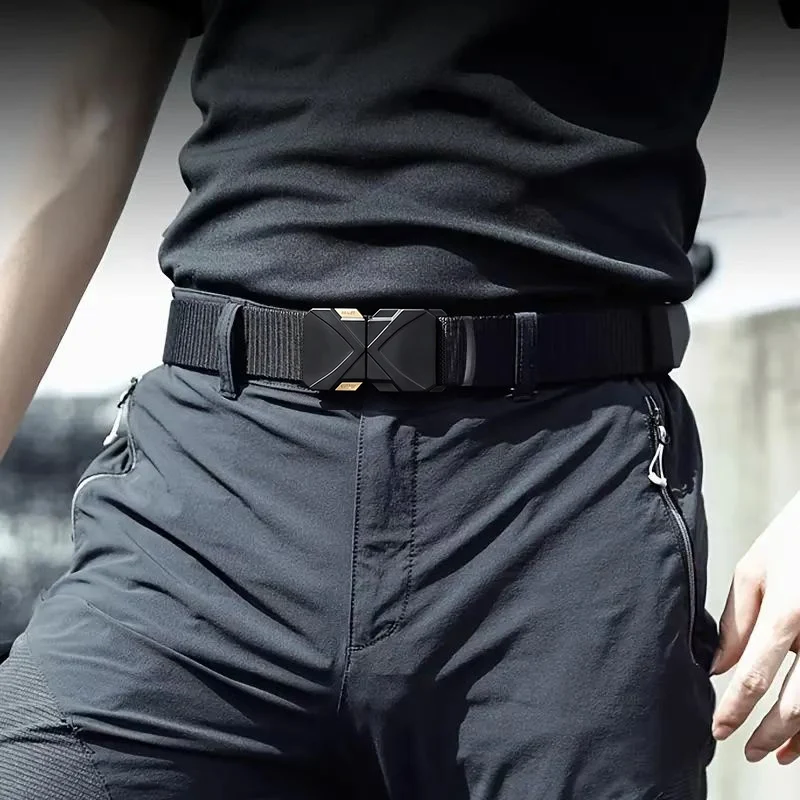 2pcs New Versatile Men's Tactical Belts - Durable, Adjustable Design - for Outdoor Hunting & Sports Enthusiasts