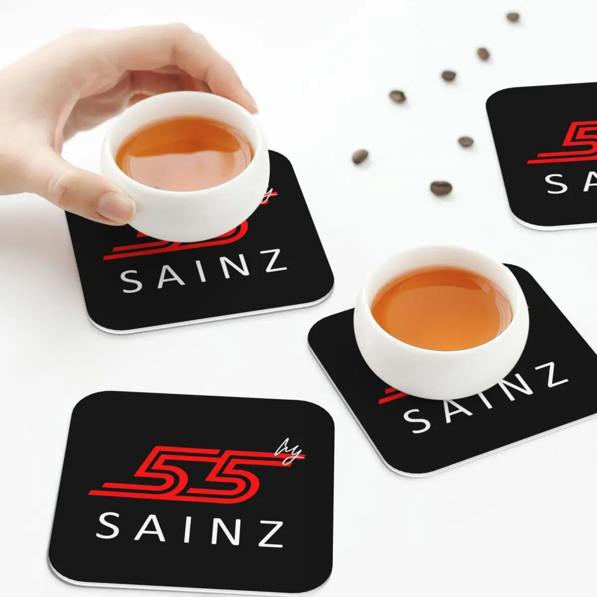 carlos-sainz-jr-f1-signature-graphic-porta-copos-escuros-placemats-de-cozinha-copo-de-isolamento-tapetes-de-cafe-conjunto-de-4-almofadas-de-mesa