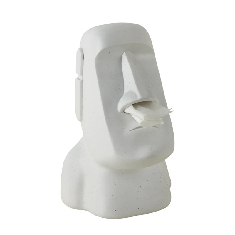 Napkin Box Nordic Style Stone Statue Nostril Tissue Box Napkin Paper Holder Box 3D Toilet Paper Home Decoration