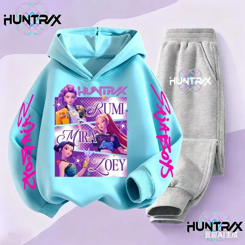 Kinder-Hoodie mit Cartoon-Anime-Mädchen-Muster, bedruckte Kapuze, langärmeliges Sweatshirt für Jungen und Mädchen, Frühling/Herbst, Kinderbekleidung – Detail 7