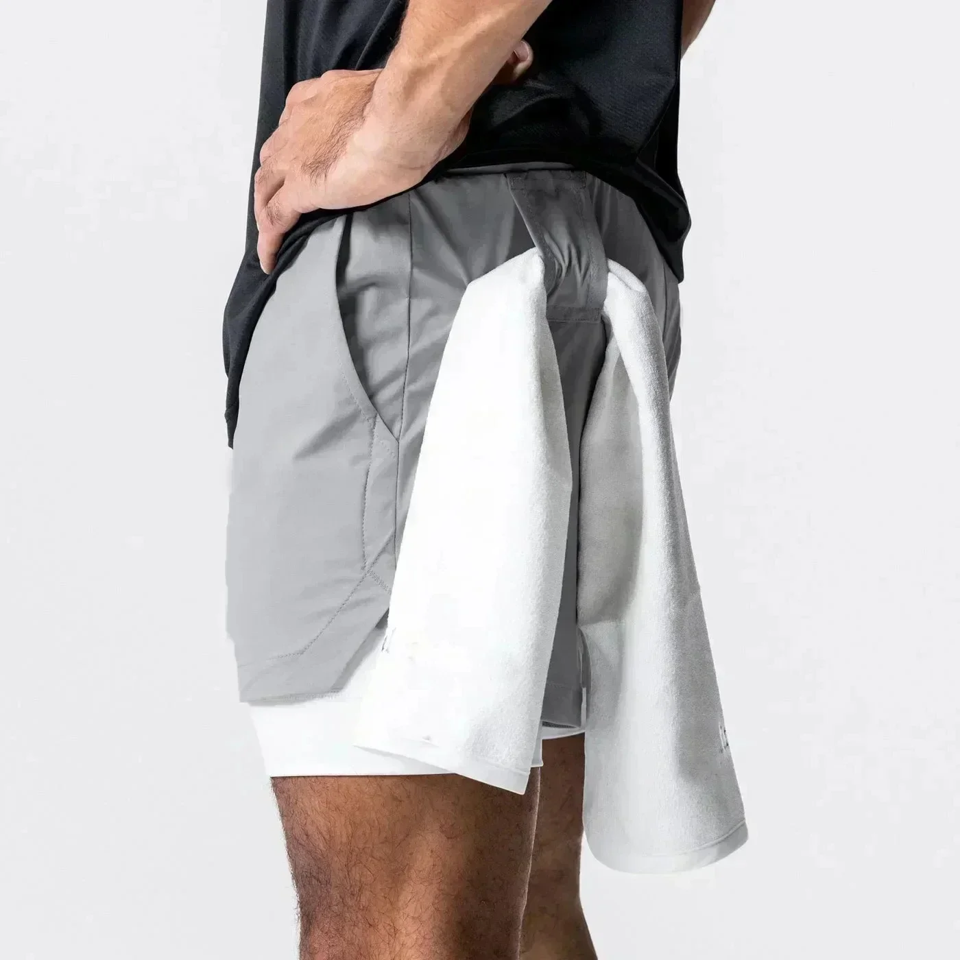 Jujutsu Kaisen شورت تدريب أسود أبيض طبقة داخلية Gojo Satoru Battle Pose طباعة برباط أبيض نص عنوان ياباني أنيمي