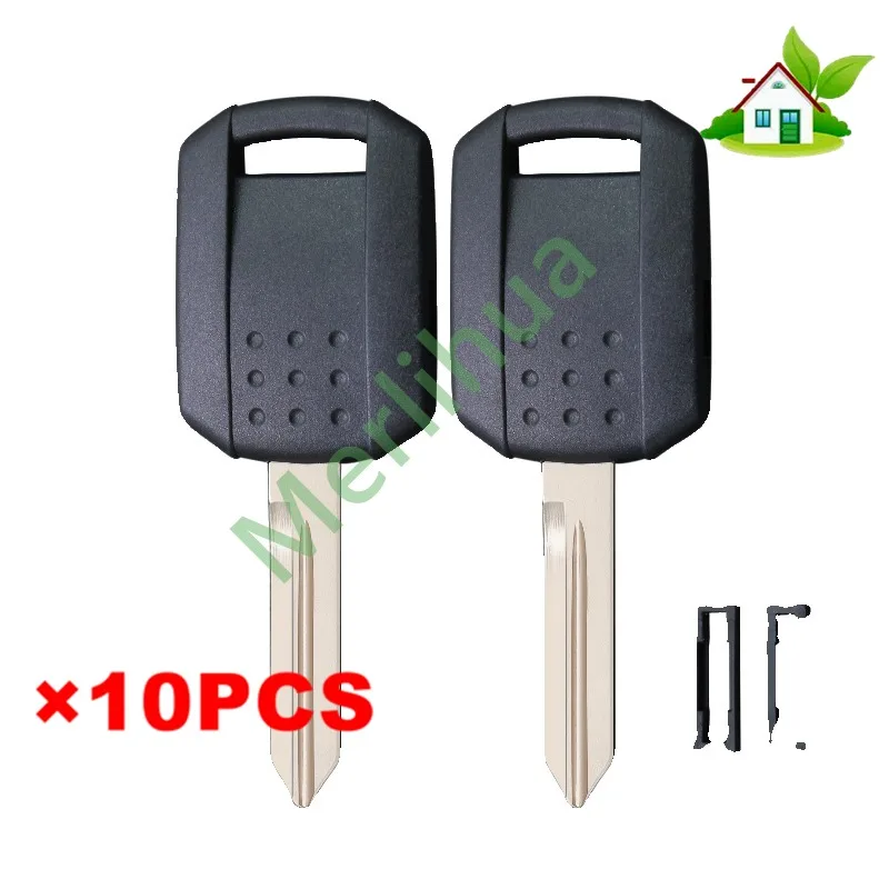FOR Ford Mercury Car Rubber Grip Empty Key Shell Secondary Key Housing Support Ignition Chip Installation Replacement Key Case