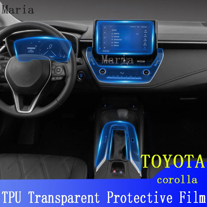 

For Toyota Corolla Car Interior Center Console Transparent TPU Protective Film Anti-scratch Repair Sticker Accessories