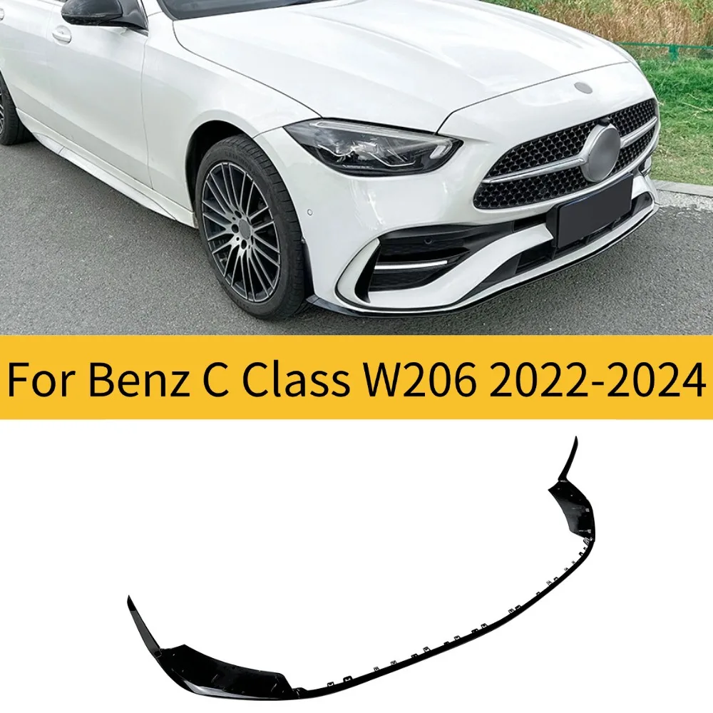 For 2022+Mercedes  BenzC-Class W206 S206 C200 260 43 AMG  Front Bumper Lip Splitter Diffuser Body Kits Spoiler Bumper Guard Prot