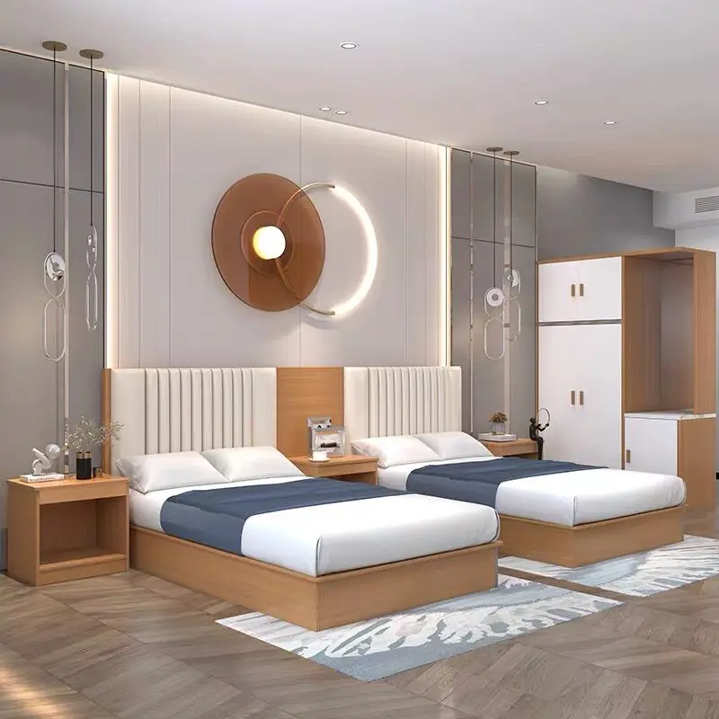 #Hotel-specific Upholstery Dormitories Hotels Apartments Guest Rooms Panel Beds Commercial Use Full Set