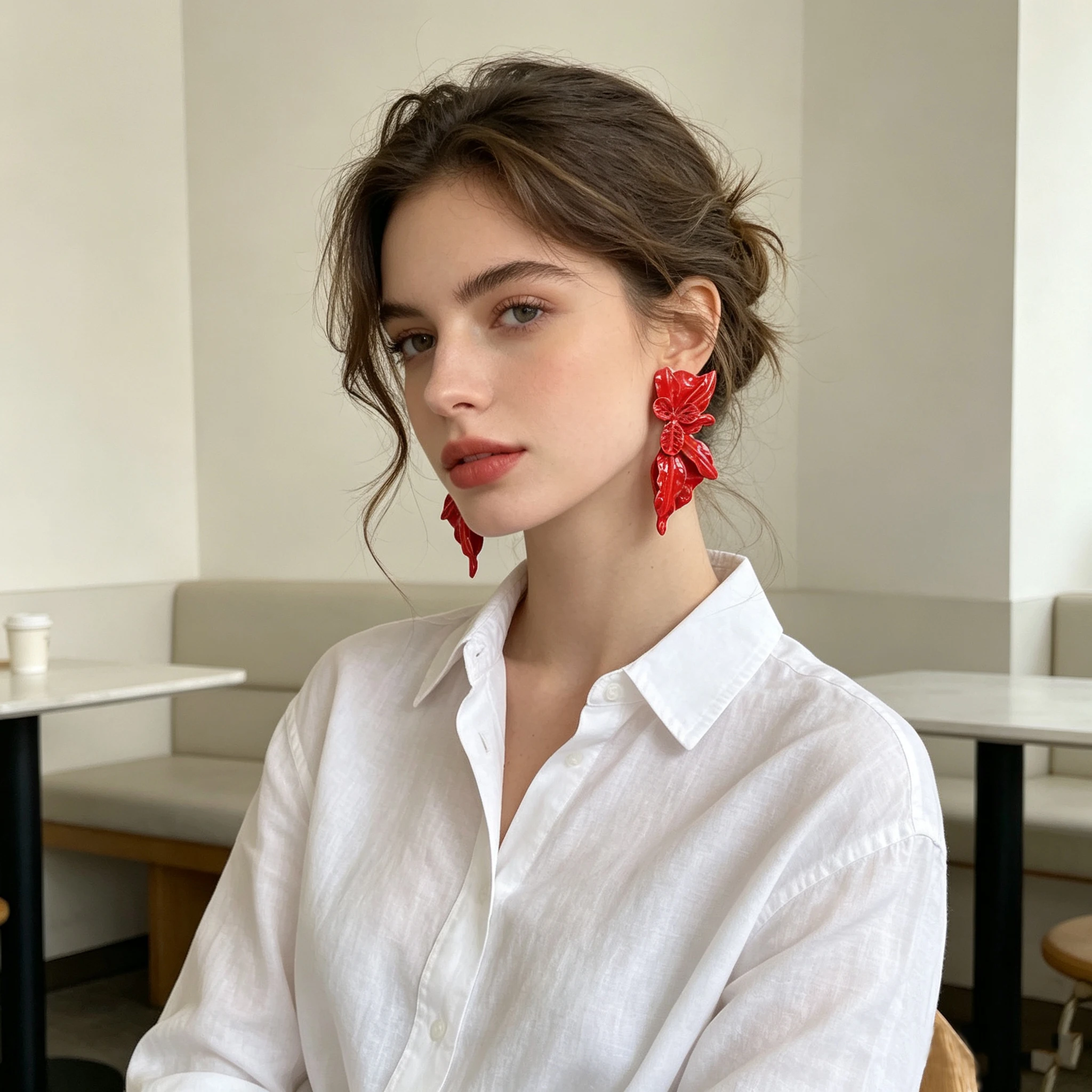 Sculpturally Designed Iris Flower Earrings Vintage Fashion Jewelry Holiday Fashion Accessories For Ladies