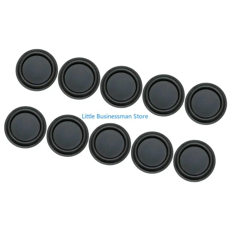 Schwarze Lautsprecher-Reparaturkomponente mit runder Membran, flexibler Einfassung und Metallträgerplatte für Ersatzprojekte – Detail 10