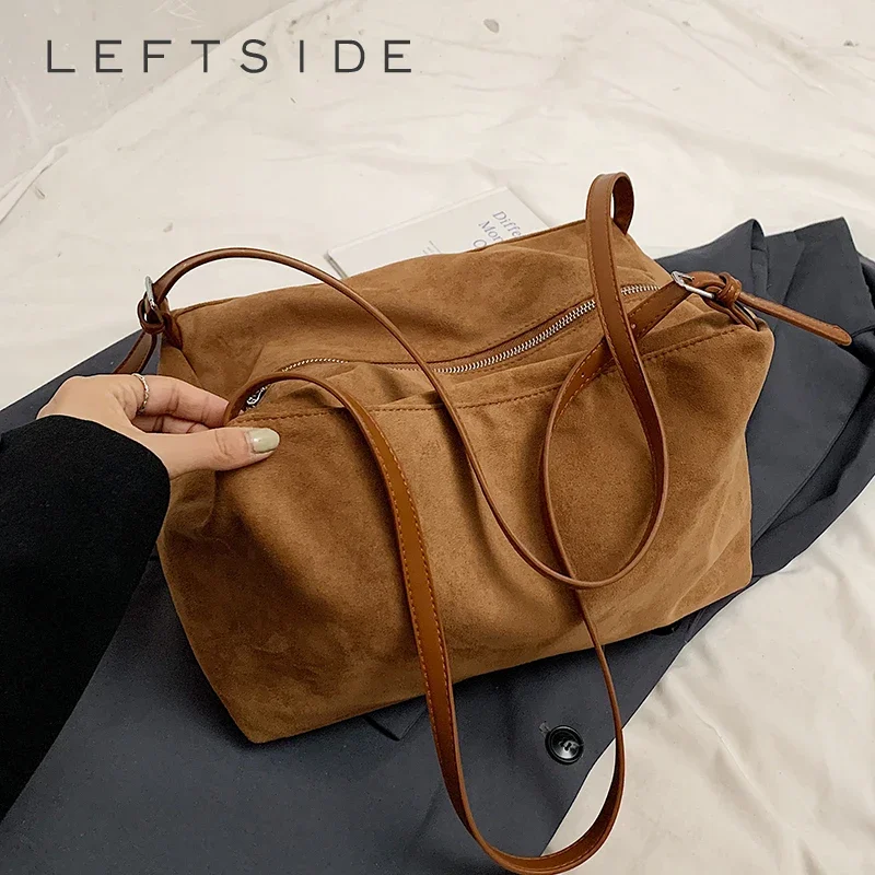 

LEFTSIDE PU Leather Crossbody Bags for Women 2024 Winter Y2K New Trend Fashion Shoulder Bag Leopard Handbags Luxury Designer