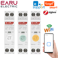Tuya WiFi Zigbee Smart Circuit Breaker MCB 1P+N 63A Power Energy kWh Voltage Current Meter Protector Voice Remote Control Switch
