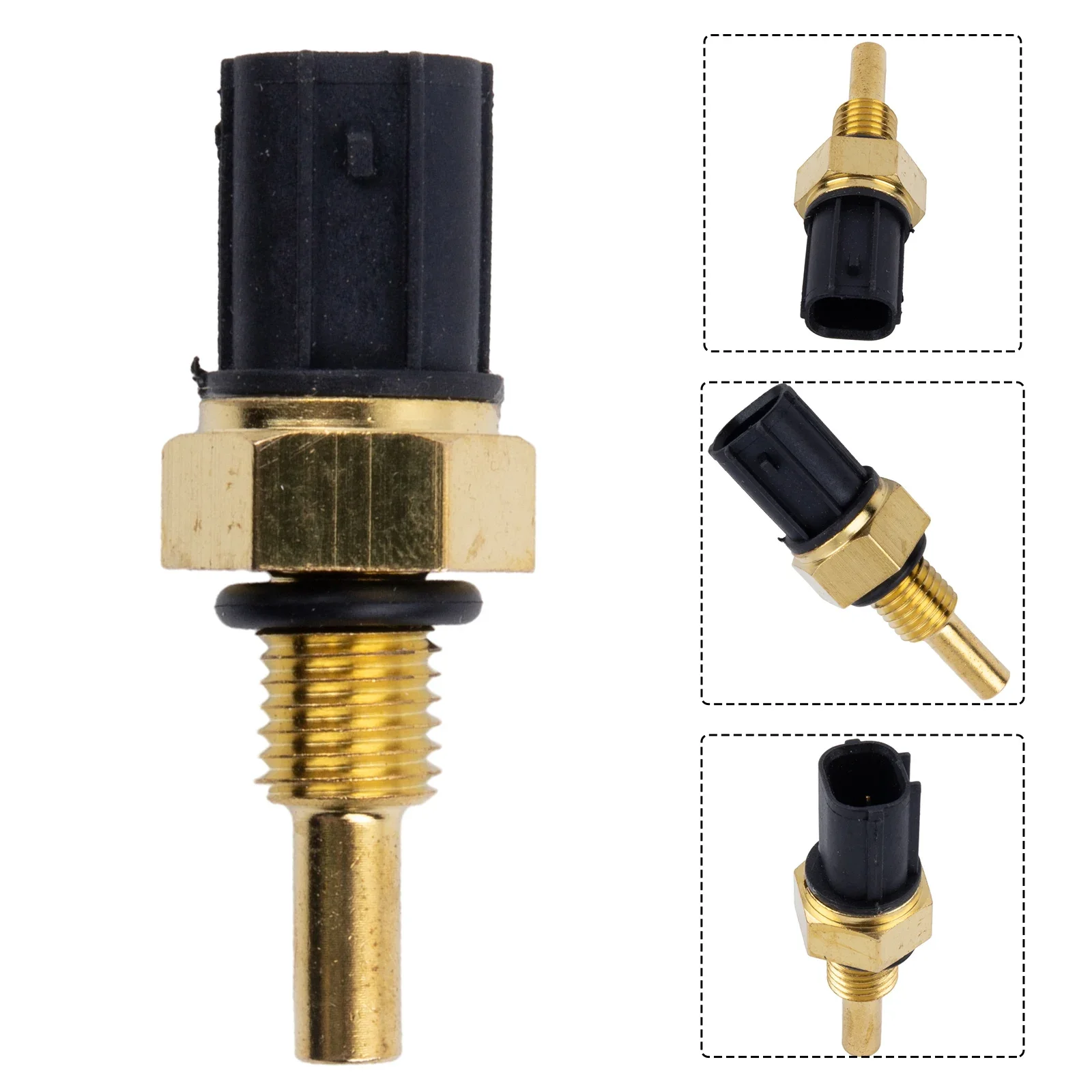 Aftermarket Parts Sensor Temperature Sensor Brand New Gold Metal Plastic Black Engine Coolant Temperature Sensor