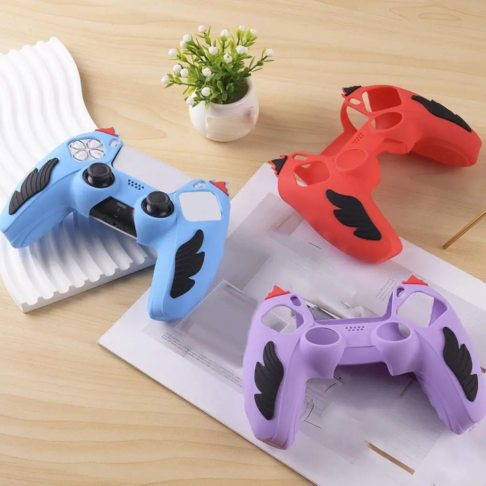 Creative 3D Flame Controller Silicone Protective Cover For PS5 Anti-drop Anti-slip Anti-sweat For Playstation 5 Controller Shell