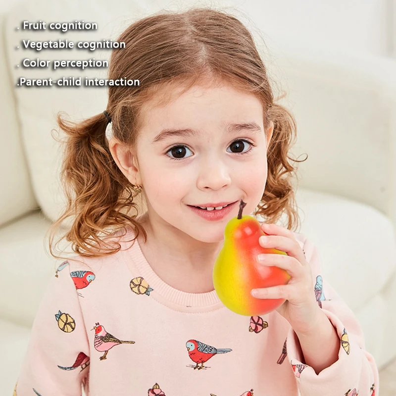 Zestaw zabawek Montessori do udawania, drewniana kuchnia, zabawki do robienia deserów, owoce, warzywa, owocowno-morskie produkty, symulacja jedzenia dla dziewczynek