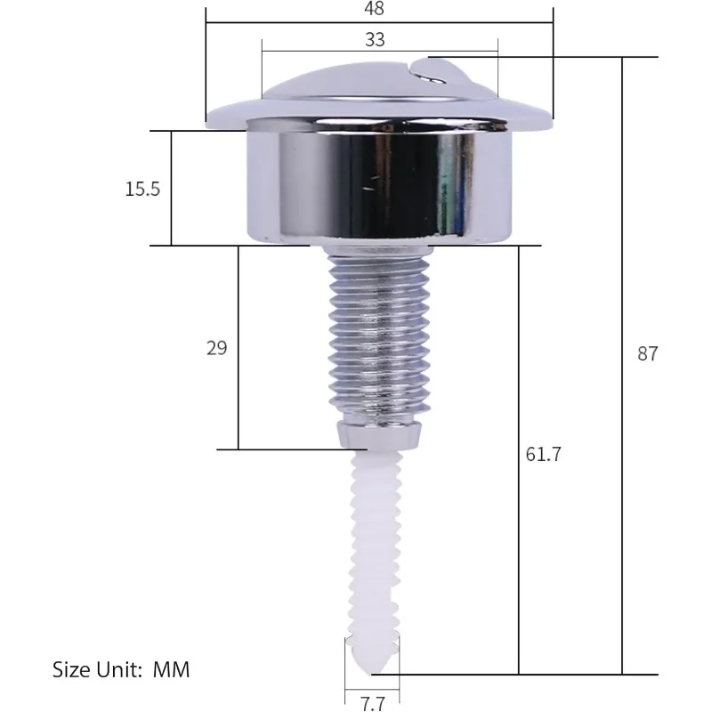 Dual Flush Toilet Button Assembly - Replacement for Toilet Cistern Push Buttonsnt