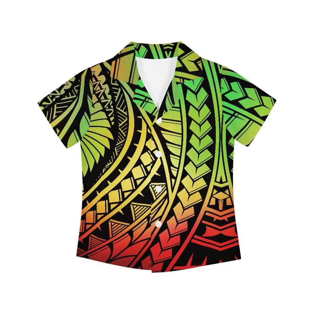 Summer Men Shirts Polynesian Tribe Design 2022 Loose Beach Camisas Oversized 5XL Chemise Homme Couple Clothing Hot Boy Dropship