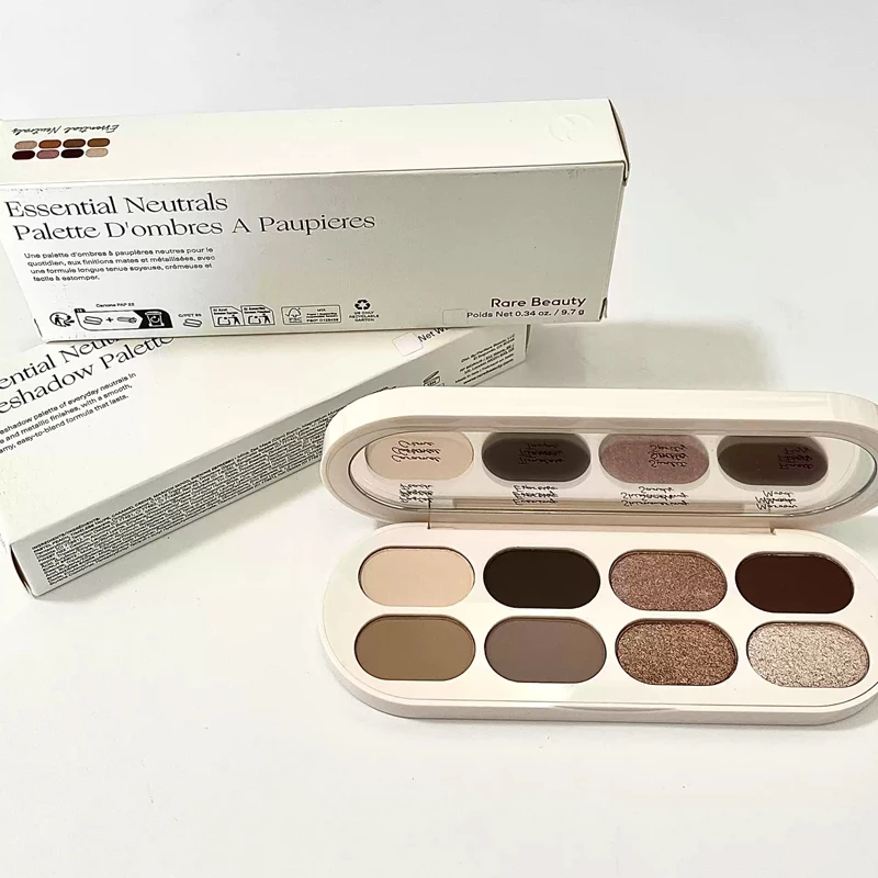 Rare Beauty Neutrals 8 Colors Eyeshadow Palette Matte Shimmer Glitter Lasting Waterproof Makeup Positive Light Liquid Luminizer