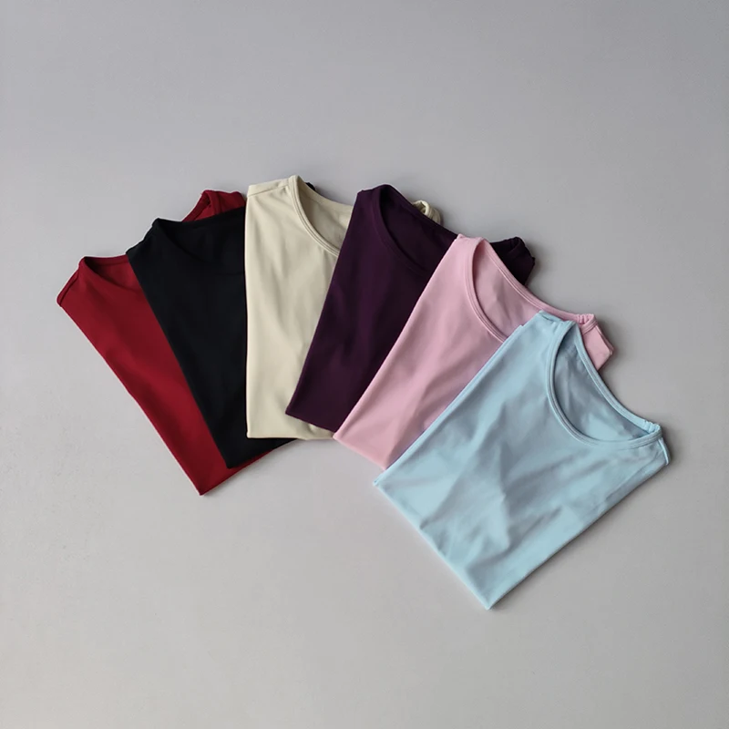 Short Sleeve T Shirt Women Summer Sports Clothes Running Workout Round Neck Breathable GYM Wear Yoga Fitness Active Top Suit