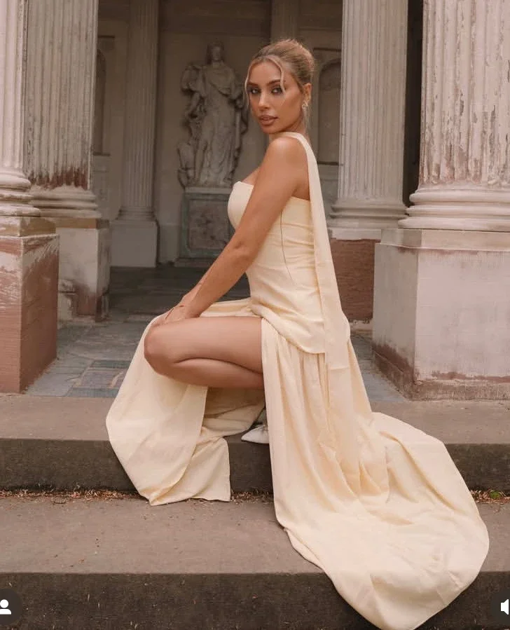 Sexy High Slit Maxi Dress Women Asymmetric Elegant Evening Dress Luxury Prom Ball Gowns Club Party Dress Summer Women Clothing