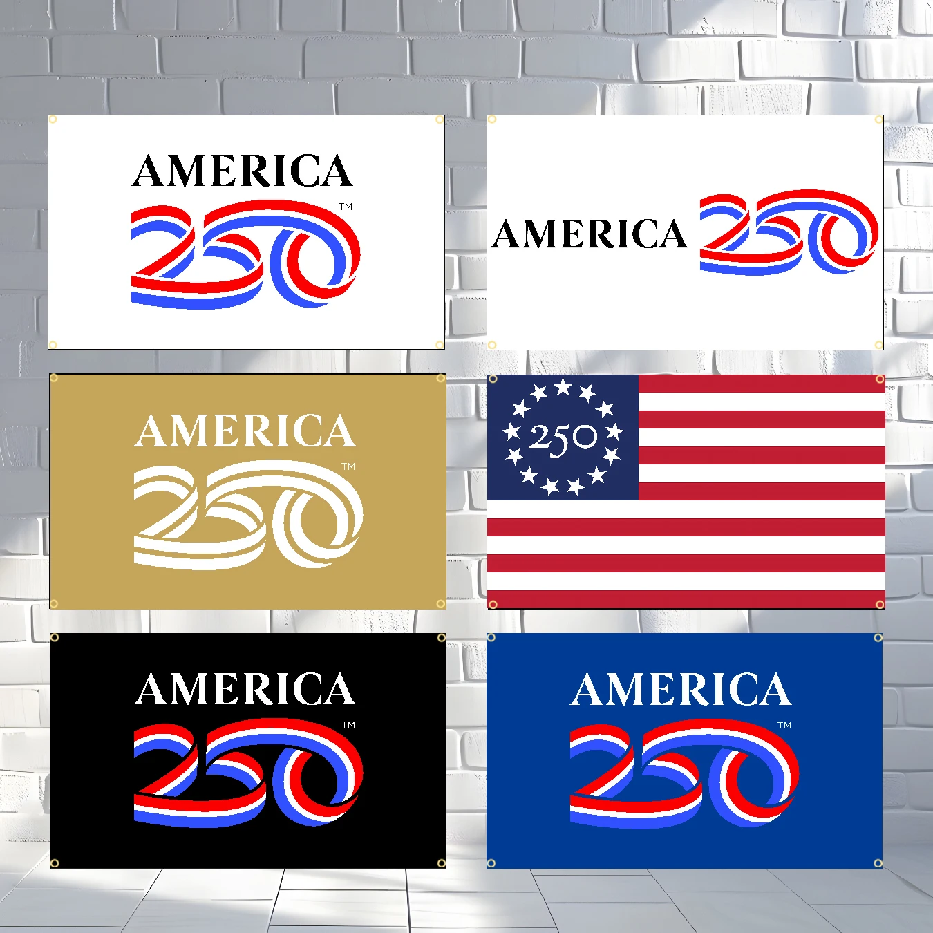 3X5FT  US 250th Anniversary 1776 2026 Flag Polyester Banner for Garage Wall Art Out Door Decoration With Brass Grommets