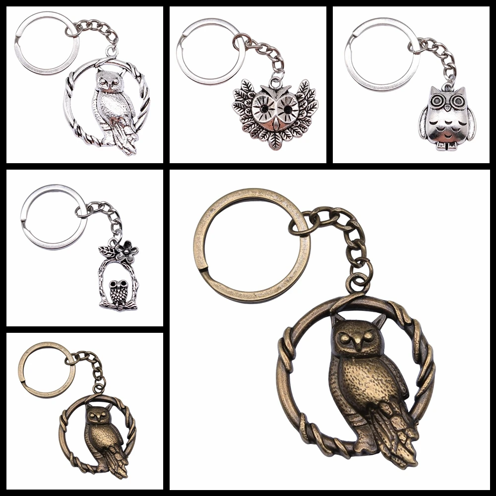 Women Creative Party Jewelry Accessories Gift Keychain DIY Metal Holder Chain Vintage Owl Pendant New Fashion Gift