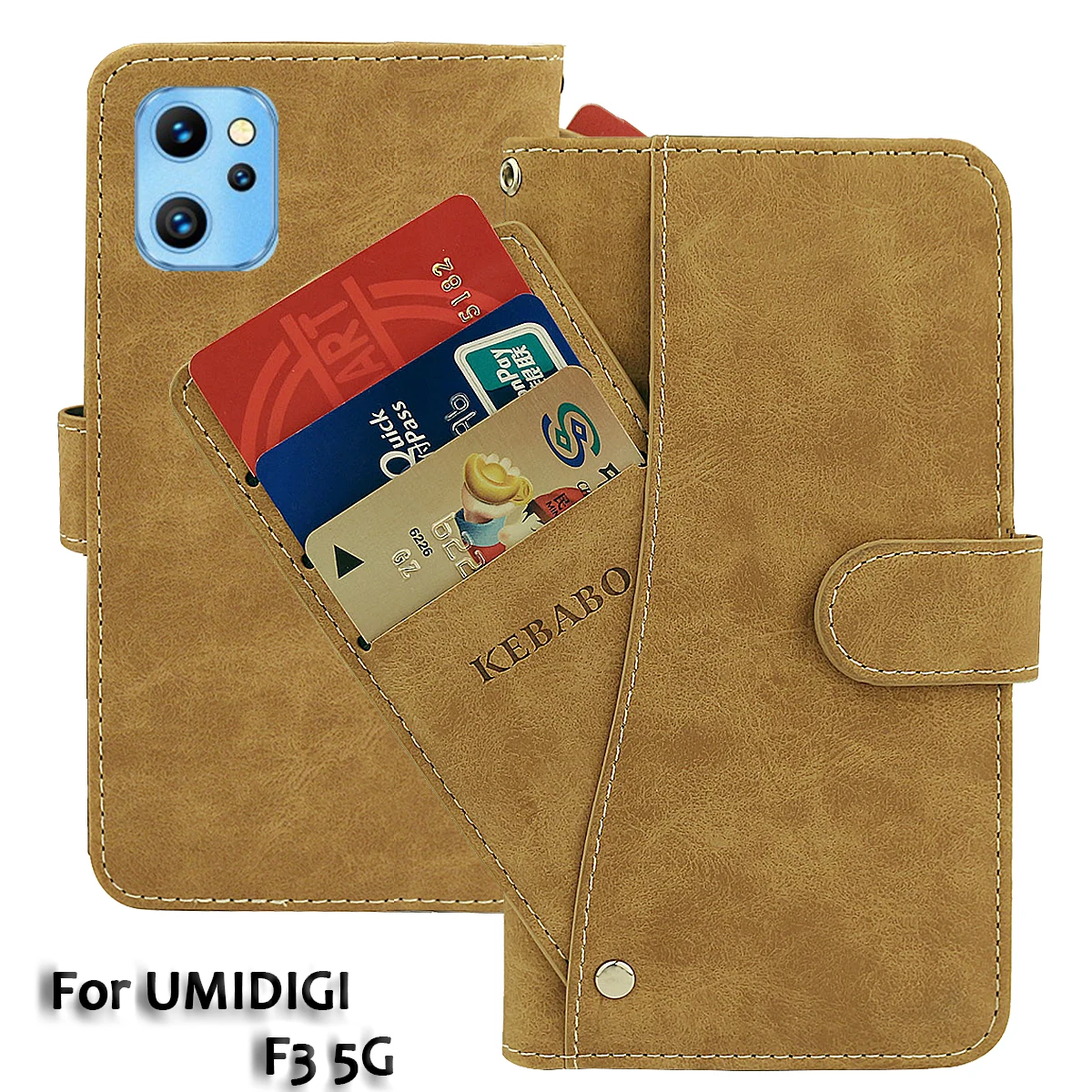 

Vintage Leather Wallet UMIDIGI F3 5G Case 6.7" Flip Luxury Card Slots Cover Magnet Phone Protective Cases Bags