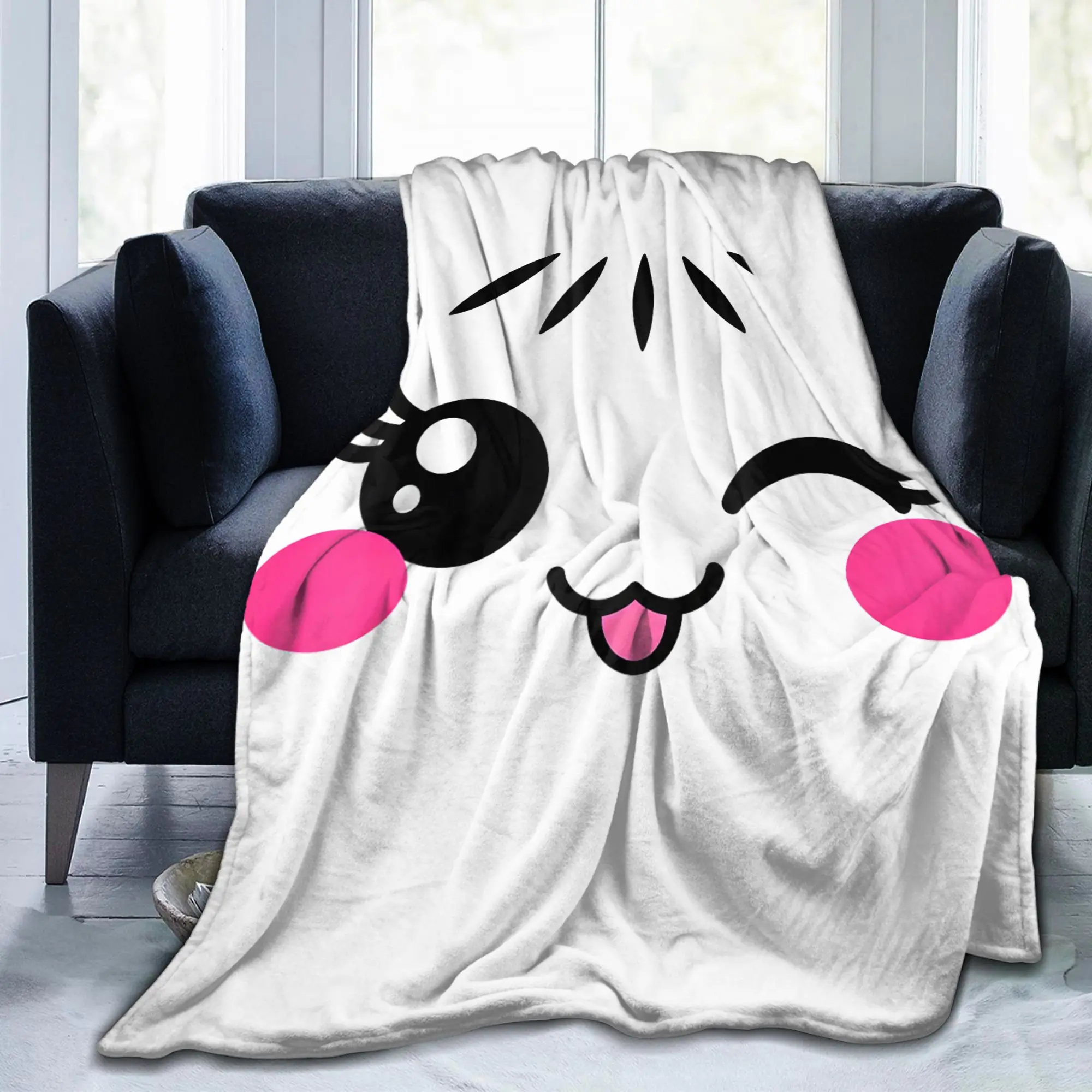Squishy Dumpling Halloween Costume Flannel Throw Blankets Funny Cute for Bed Knitted Blanket Gift Lightweight Breathable Throws