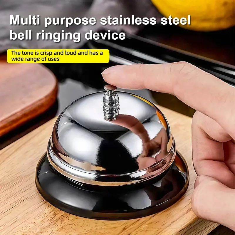 Stainless steel dining bell for restaurant kitchen bar counter call bell pet meal bell