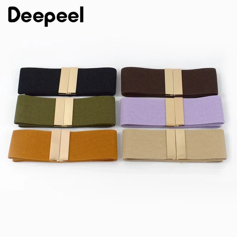 1Pc Deepeel 5cm Wide Women's Corset Elastic Belts for Down Jacket Dresses WaistBand Luxury Decorative Girdles Cummerbunds