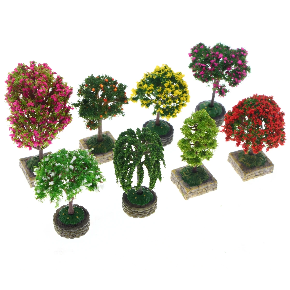 Dollhouse Miniature Flower Tree Model Accessory