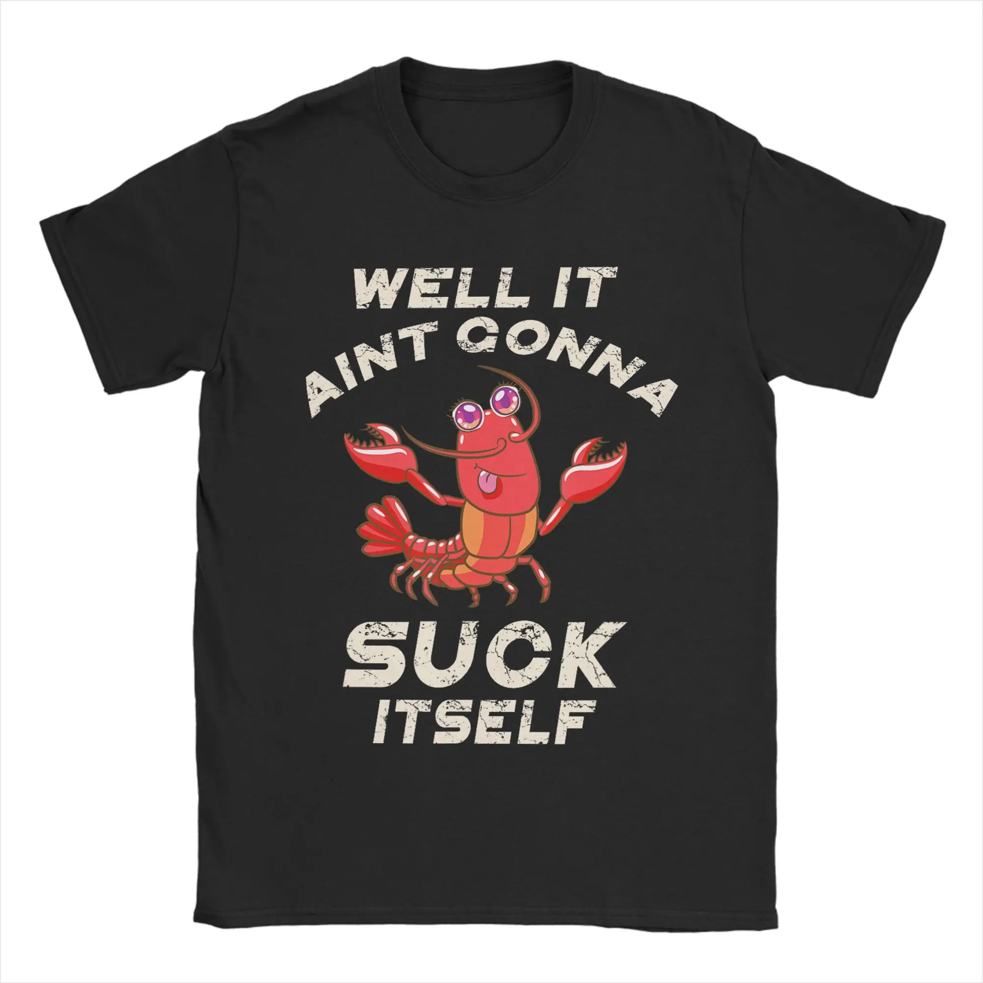 Casual T-Shirt Summer Crawfish Boil It Aint Gonna Suck Itself Lobster T-Shirts for Adult Y2K Fun Short Sleeve Tees