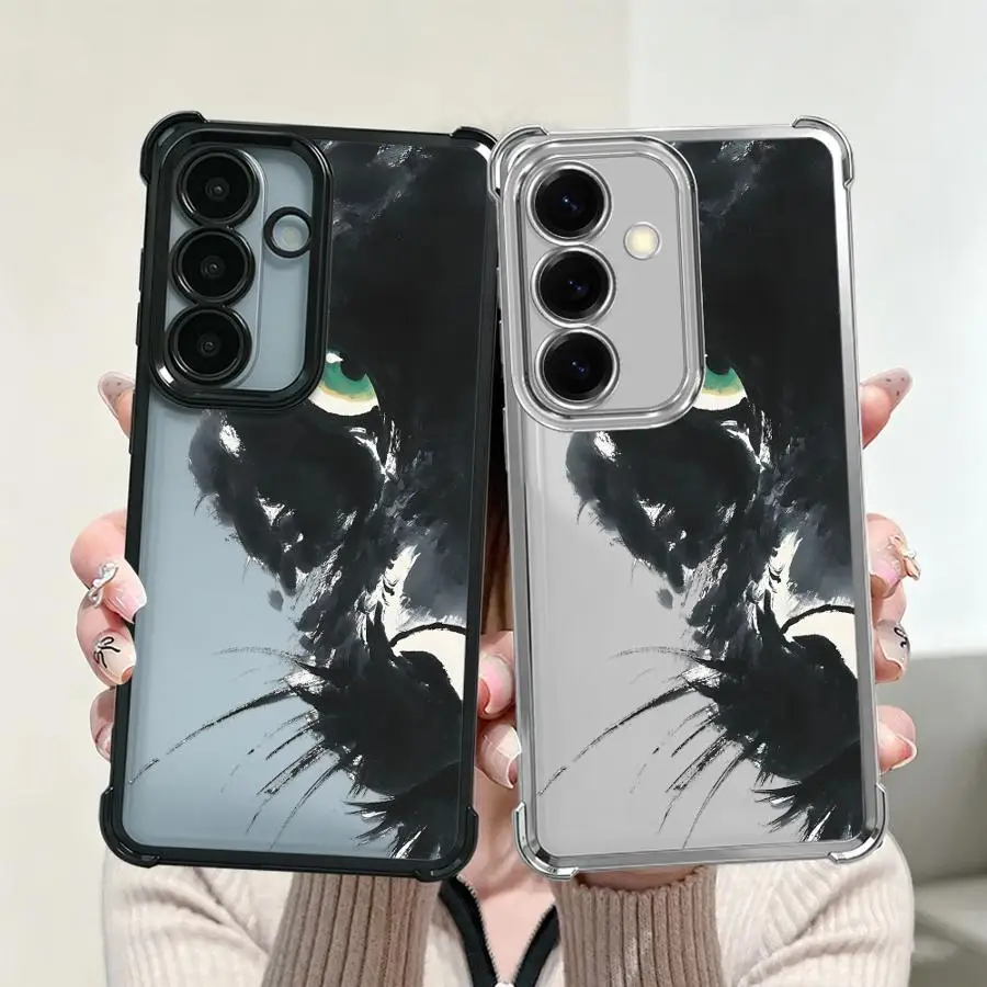 Case for Samsung Galaxy A73 A13 A15 A05 A16 A06 A14 A04 A07 A53 A12 A03 A54 A34 A24 A52 A33 A50 A23 A51 Phone Cover Ink Panther