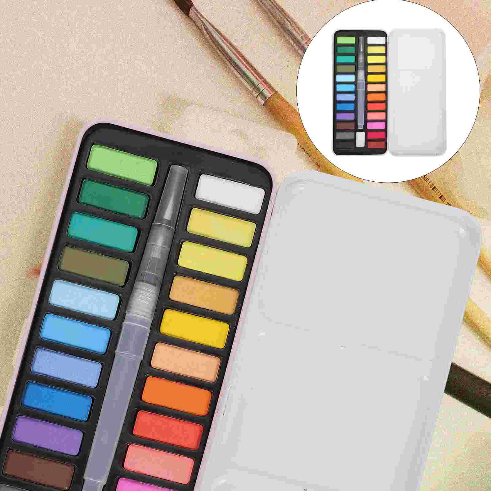 Flash Solid Watercolor Travel Multi-function Gouache Paint Kit Iron Draw Accessory Supply