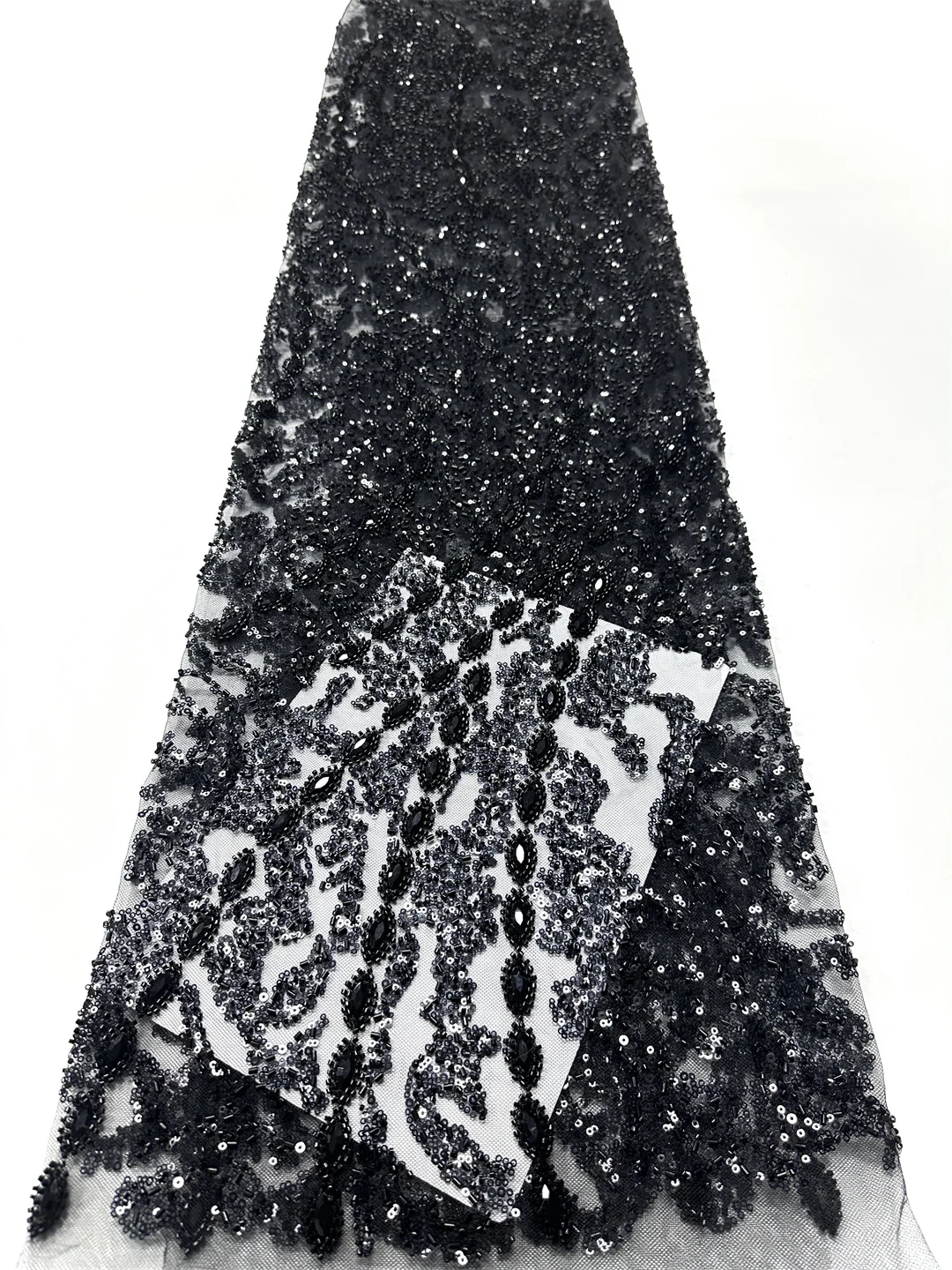 

2026 Luxury French Tulle Net Lace With Sequins and Beaded African Nigerian Embroidered Lace Stones Tulle Lace Fabric for Sewing