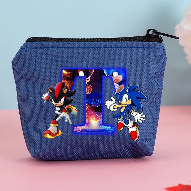 Sonics Name Combination Letter Coin Purse Cartoon Kids Portable Card Case Money Bag Polyester Cardholder Cute Wallet Mini Gifts