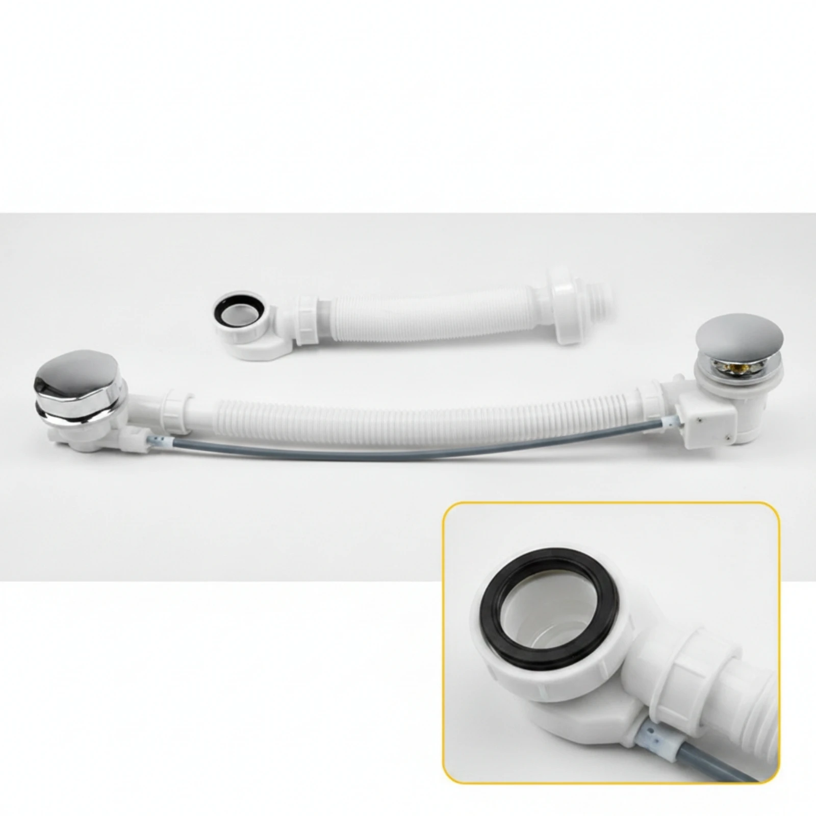 Bathtub Drain with Overflow Cromo Lift-up Bath Waste Tapón De Bañera Giratorio Plumbing Fácil Instalación for Plumbers