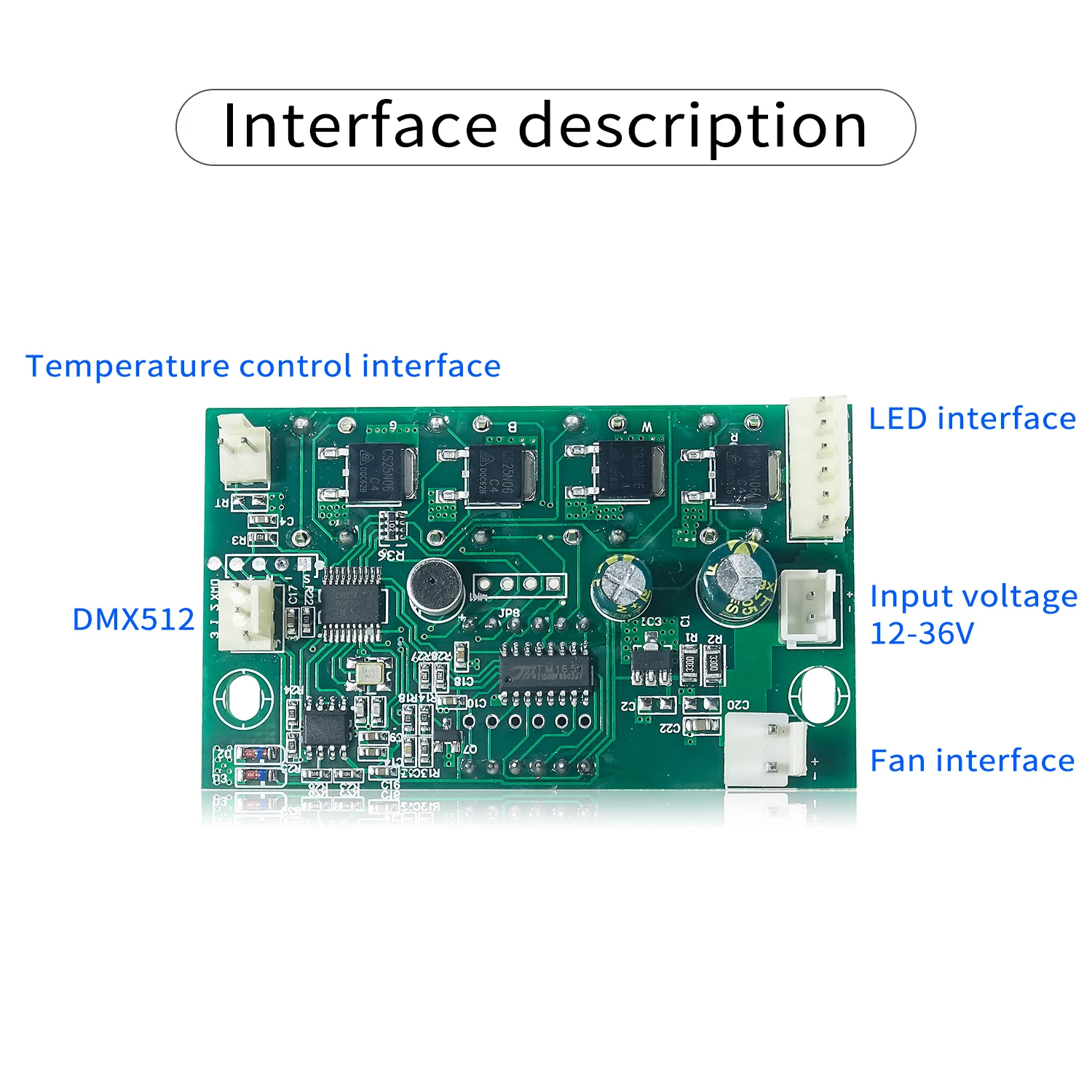 Profissional Luz de palco Acessório, Motherboard Pressão Constante, LED PAR Motherboard, RGBW, DC 12-36V, 54x3W, 48CH