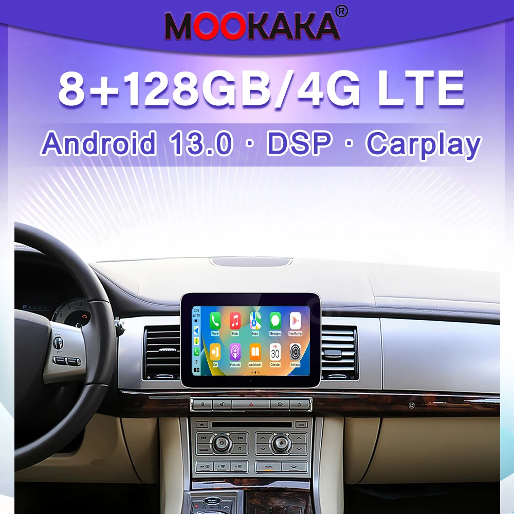 8.4Inch Android 13 For Jaguar XF 2008-2015 Car GPS Navigation Auto Stereo Radio Multimedia Player Head Unit DSP CarPlay 8 Core