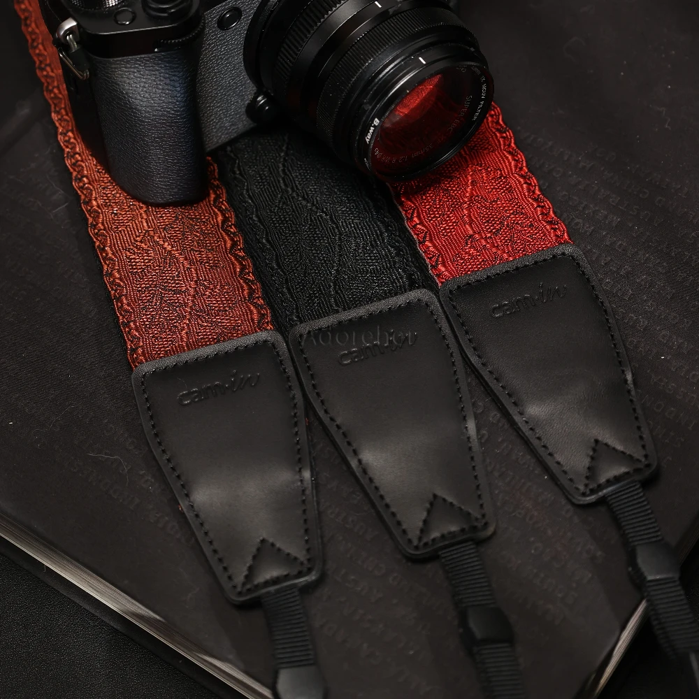 Embroidery Series Adjustable Cross Body Camera Strap Micro Single Camera Neck Strap Accessories DSLR Lanyard Shoulder Strap