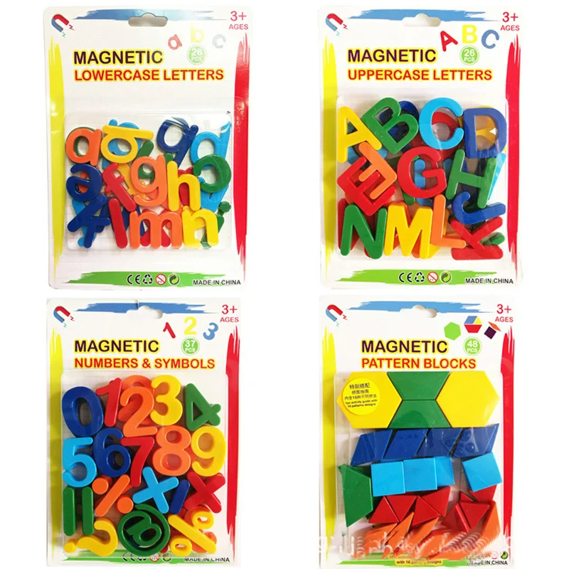 Autocollants de réfrigérateur en plastique, lettres de l\'alphabet, apprentissage magnétique, jouets éducatifs, d\'orthographe, de comptage, pour