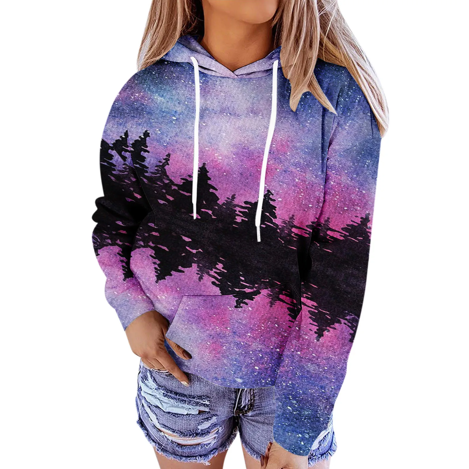 Y2k Butterfly Print Hoodies Women Oversized Hooded Sweatshirt Spring Autumn Harajuku Graphic Long Sleeve Pullovers Streetwear