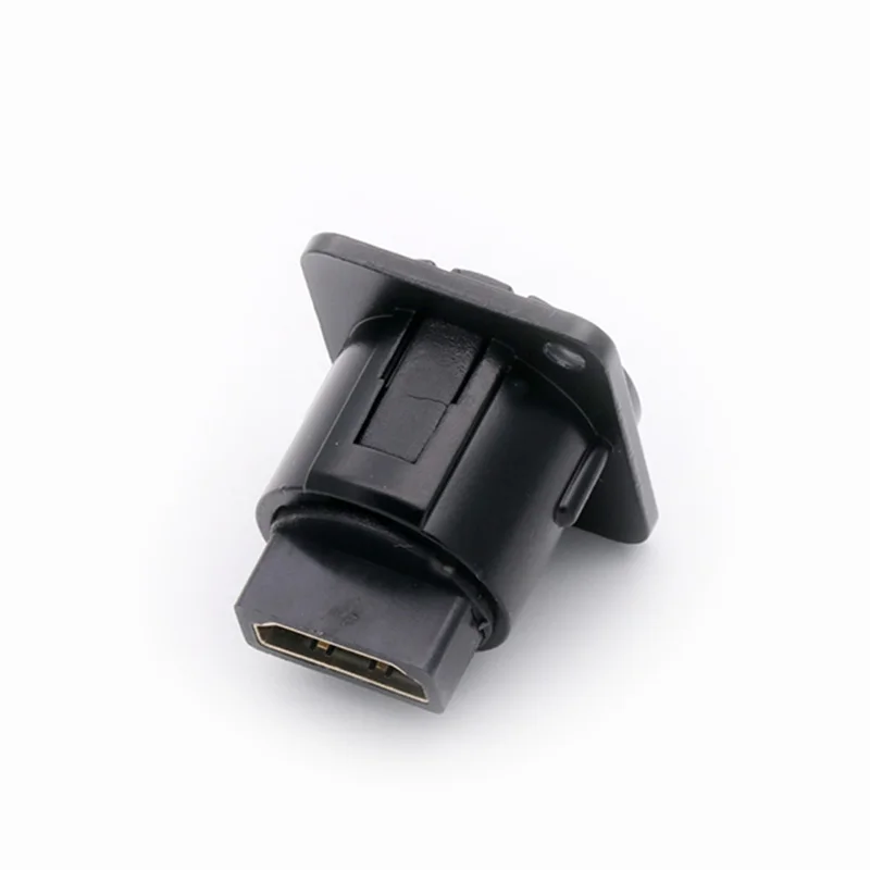 1pc D-Type Connector Extension Cable Adapter HDMI-Compatible Panel Mount Chassis Connector Audio Female Module Socket