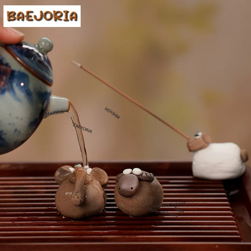 Ceramic Cute Mini Small Decorative Incense Holder Water Fountain Decoration Incense Burners Aromatherapy Censer Teaware Gift