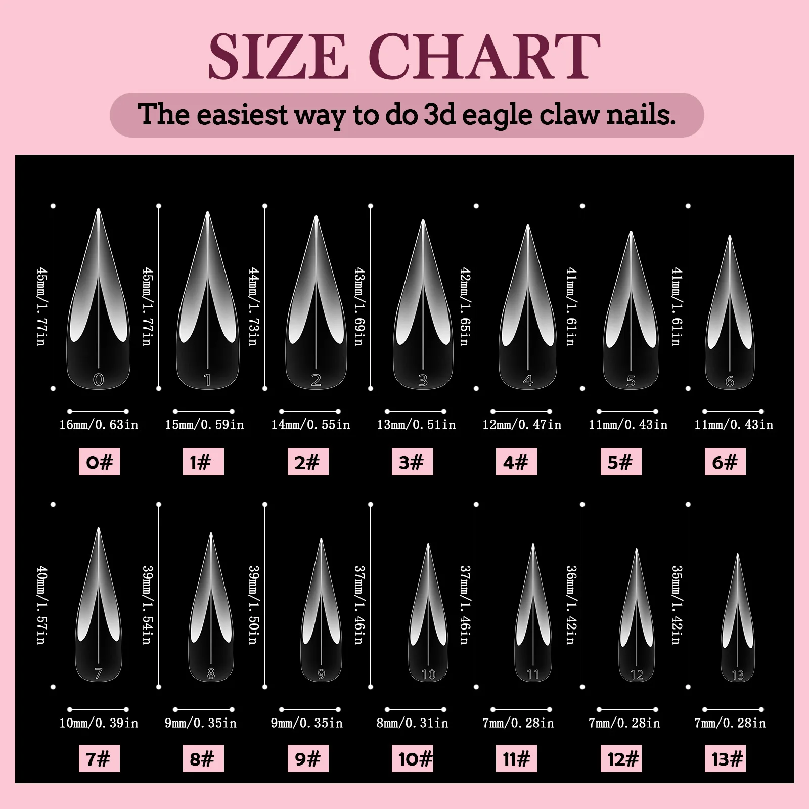 New Eagle Claw Nail-Forms 140pcs Crystal Extension Tips for Quick Gel Nails Paperless Nail Art Kit with Claw Shaped Design Salon