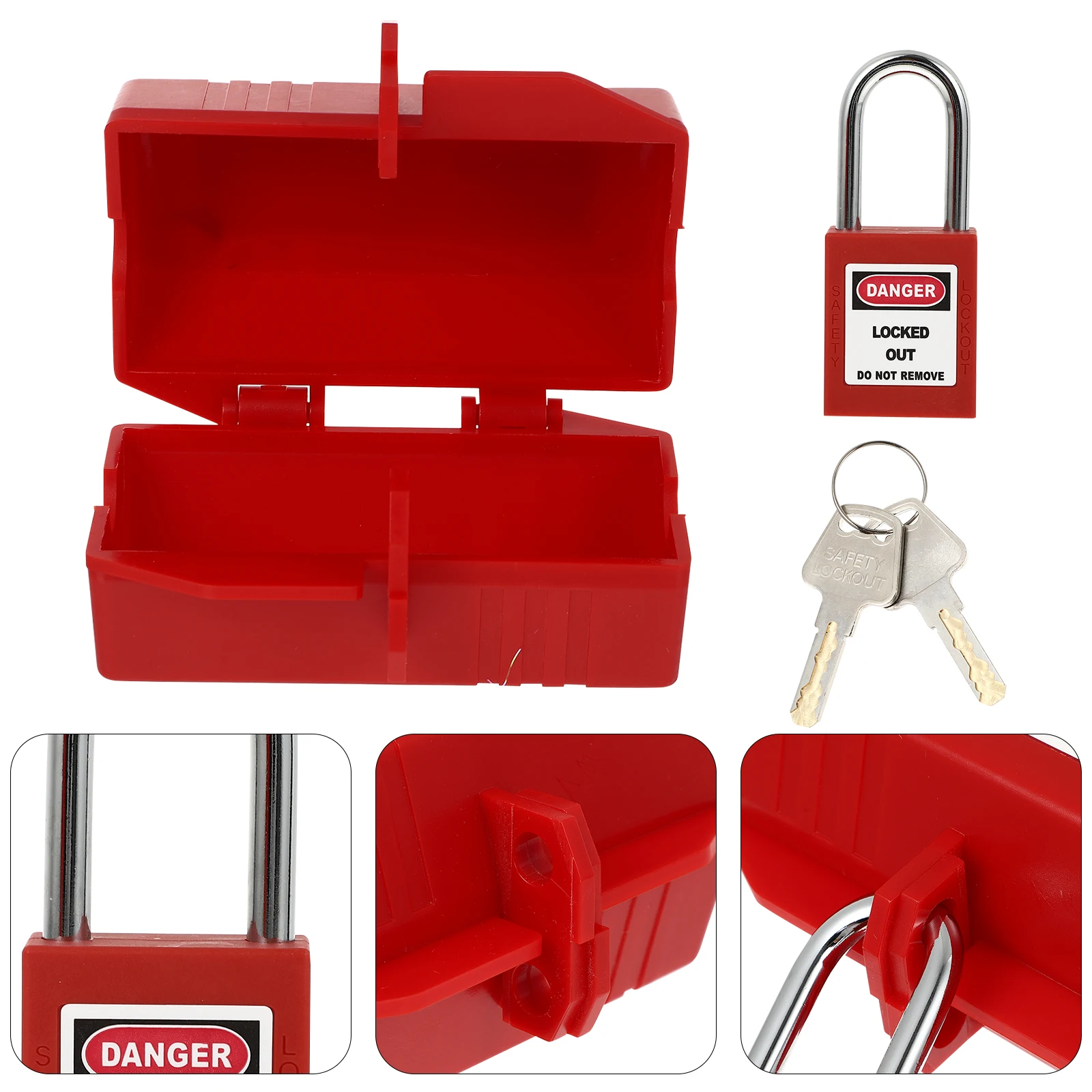

Plug Lock Box for Power Cord High Quality ABS Material Simple Use Long Life Household Industry Chemical Electric Power