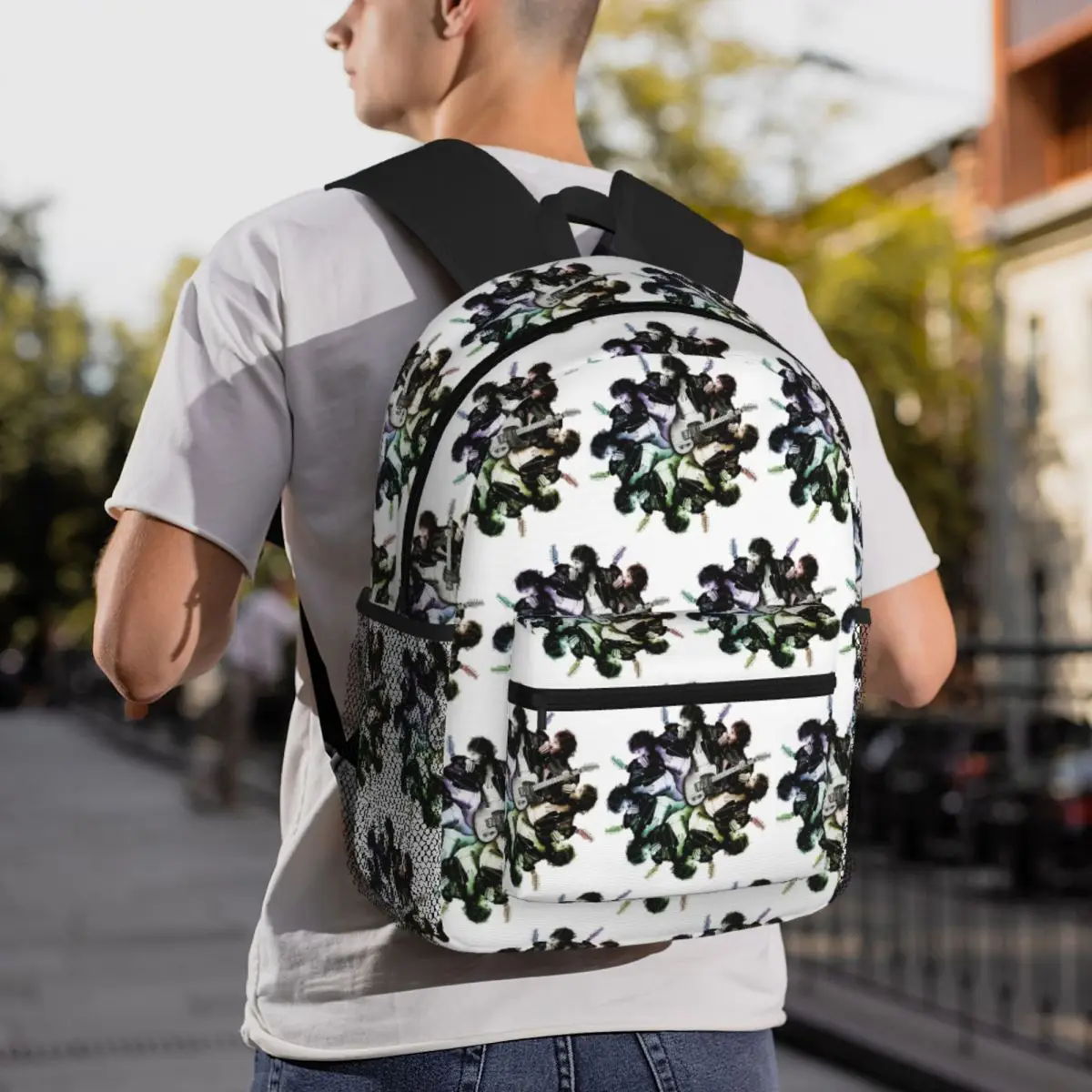 Bruce Springsteen Kaleidoscope Tribute Backpack Daypack Large Capacity Kids BookBag School Bag Shoulder Bags for Men Women