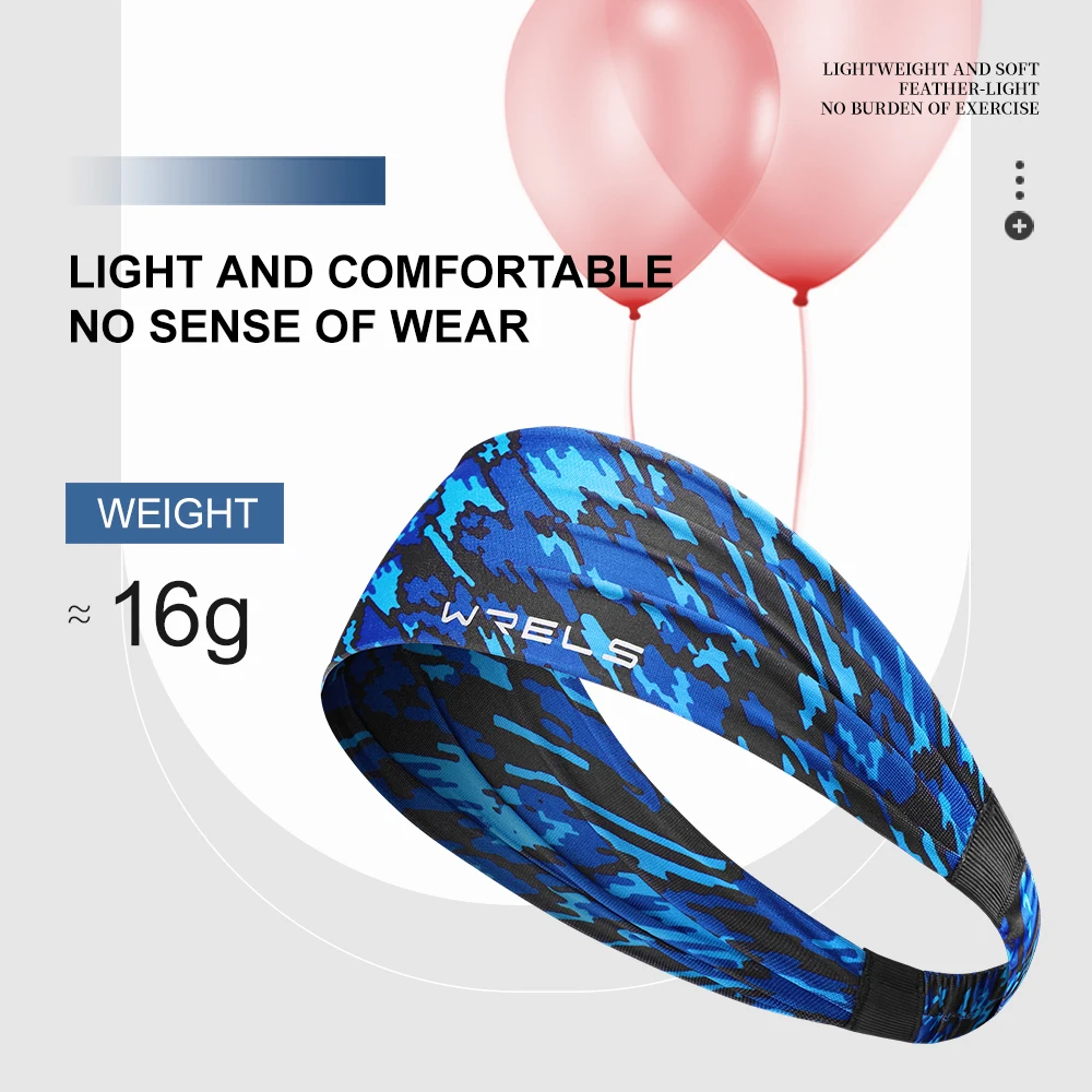 WRELS Anti-Rutsch-Sport-Stirnband, schweißabsorbierendes Stirnband für Damen und Herren, elastisch, für Fitness, Laufen, Yoga, atmungsaktives Haarband – Detail 5