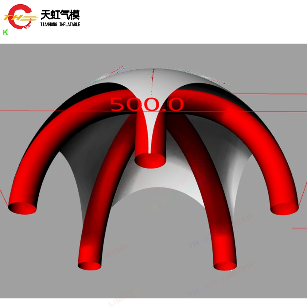 Barraca de aranha inflável feita sob medida, 5x5x3mH, acampamento ao ar livre, publicidade, barracas de gramado infláveis para venda